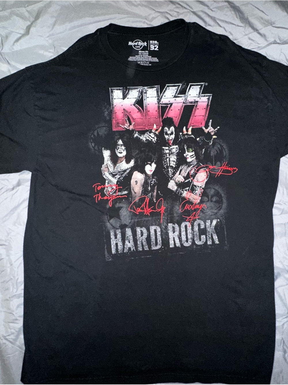 Hard Rock Cafe Black Graphic Tee with White Print